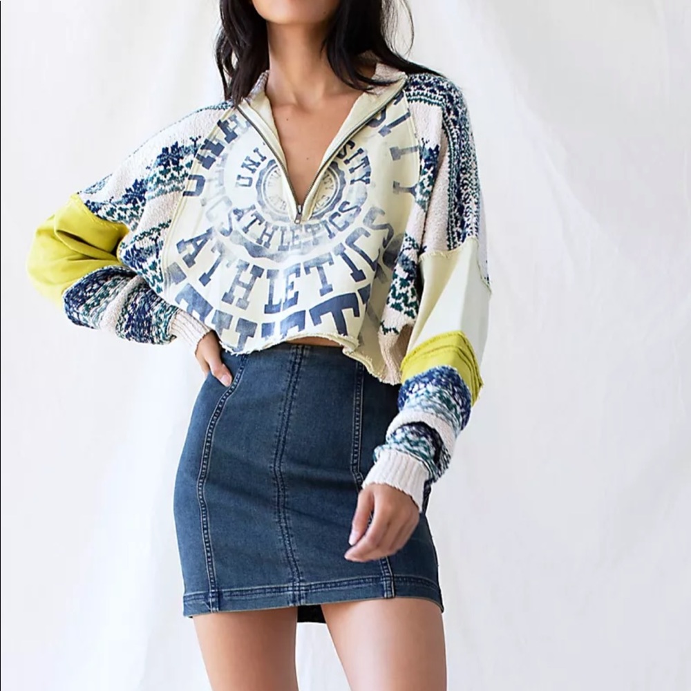 Free people Modern Femme Denim Mini skirt NWOT